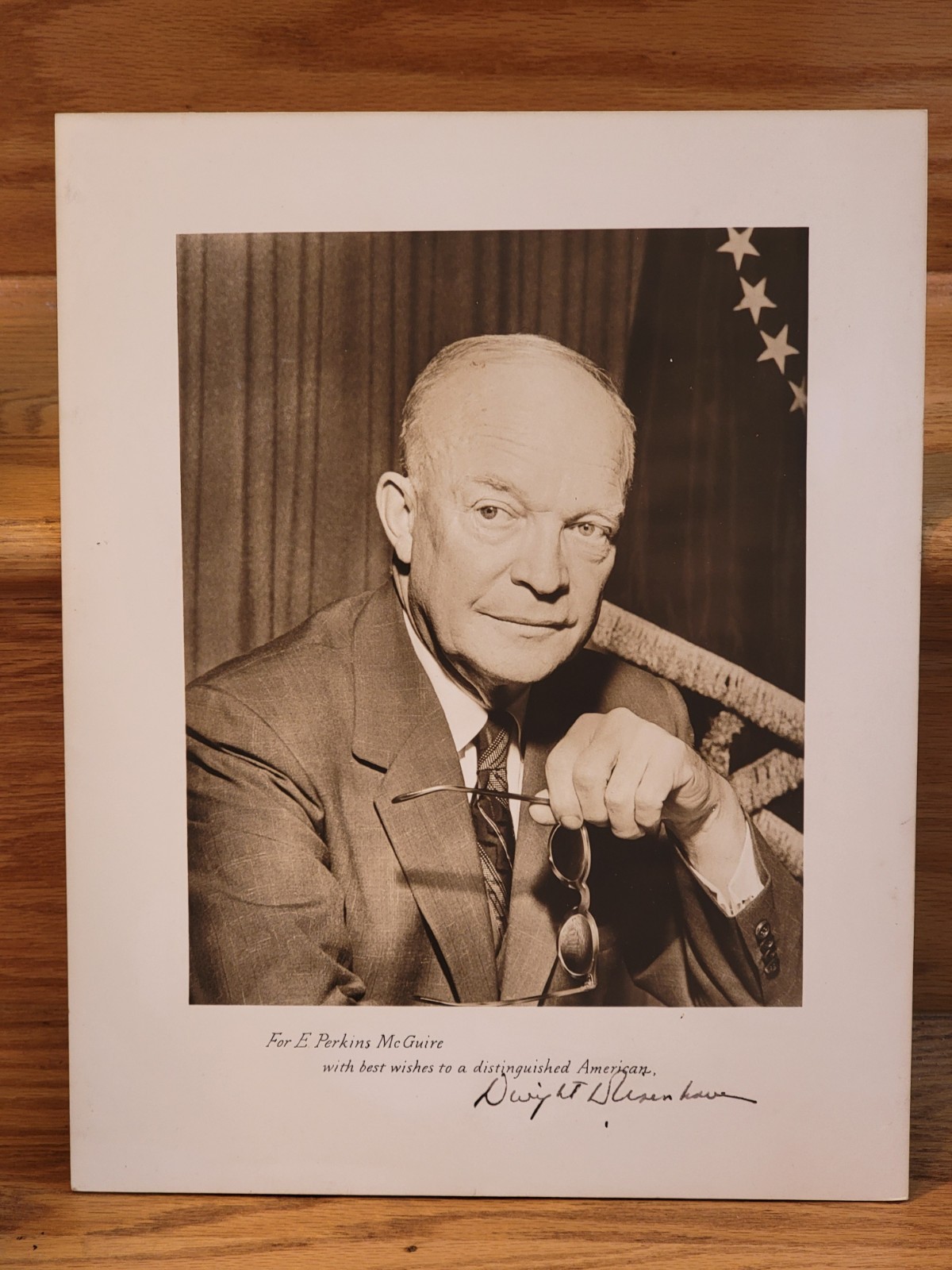 President Dwight Eisenhower HAND SIGNED 11x14 to Assistant Secretary of Defense