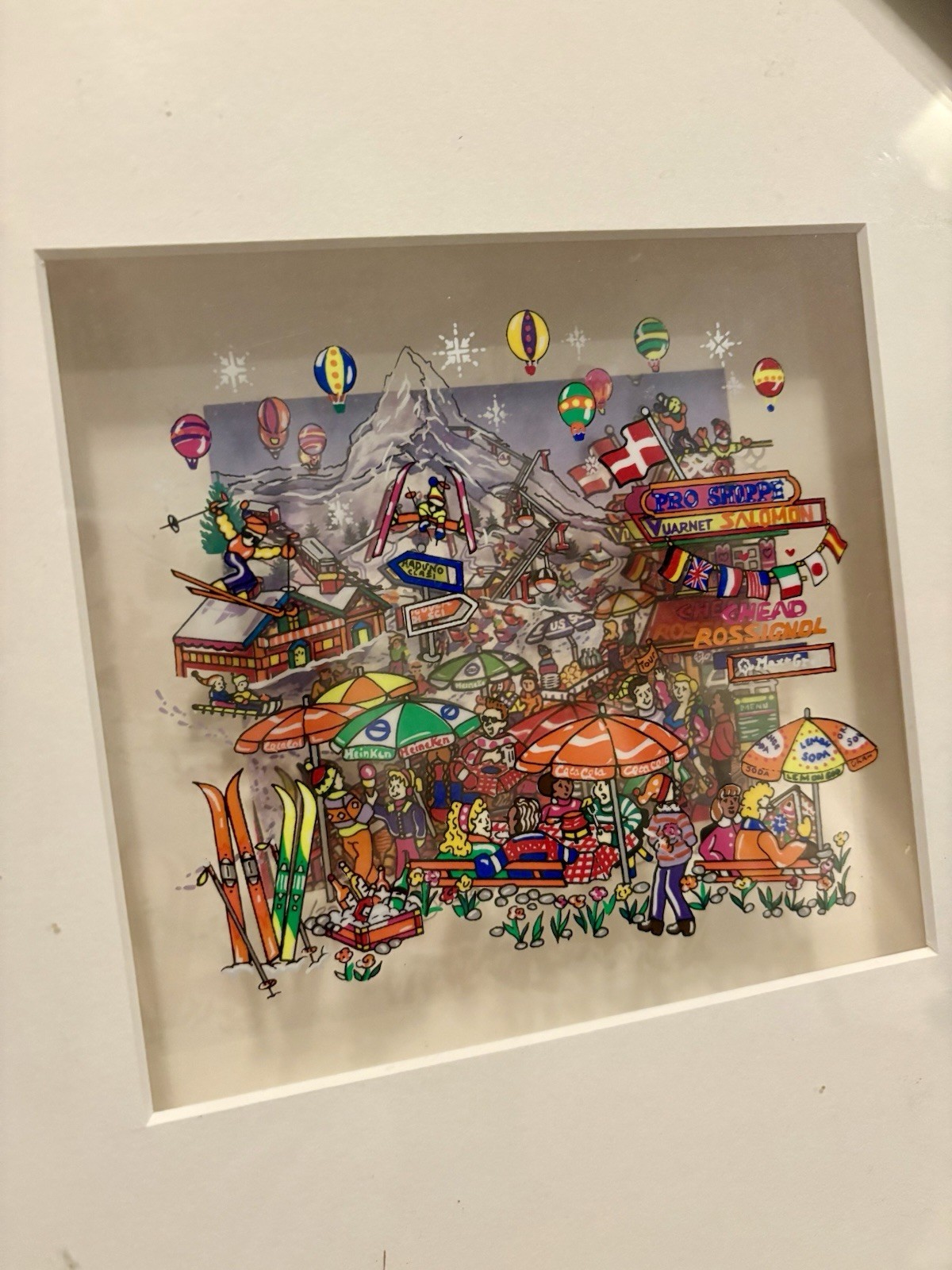 SUSANNAH MACDONALD SKIING 3D HAND SIGNED 1996 SILKSCREEN ART 191/325