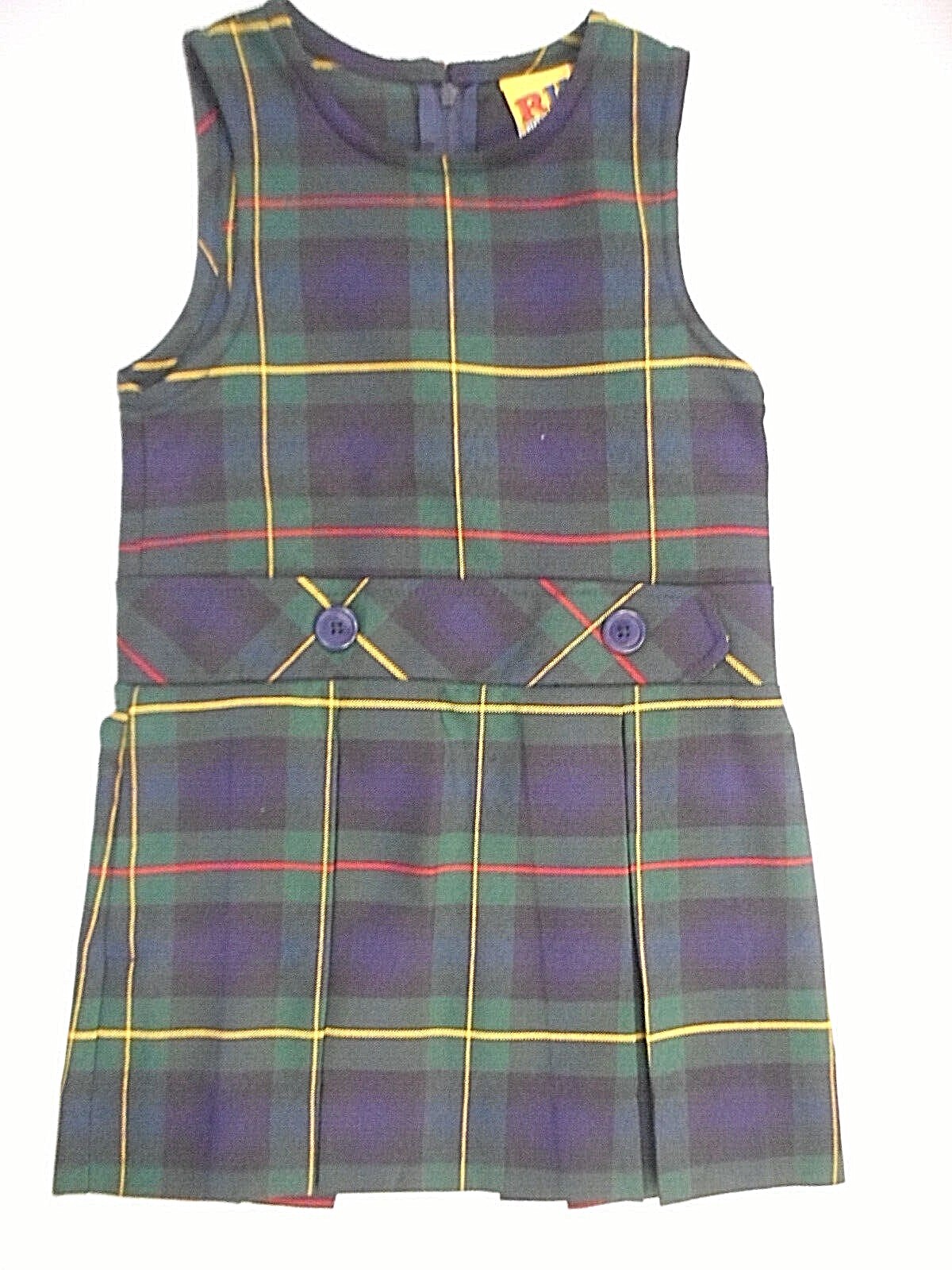 Girls R/K Multi-Color Plaid Uniform Jumper Dress Reg. &plus Size 6 1/2 Girls R/K Multi-Color Plaid Uniform Jumper Dress Reg. &plus Size 6 1/2