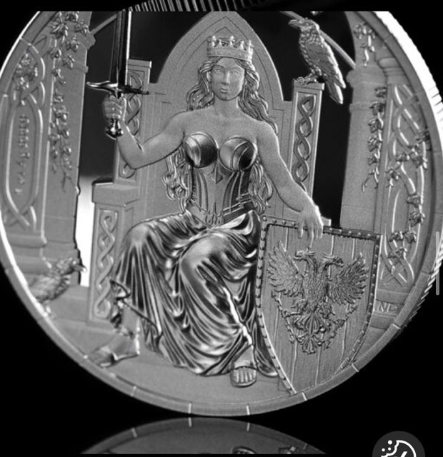 2026 Germania QUEEN ON THE THRONE 1 oz 999.9 Silver PROOF w/COA In  Blister