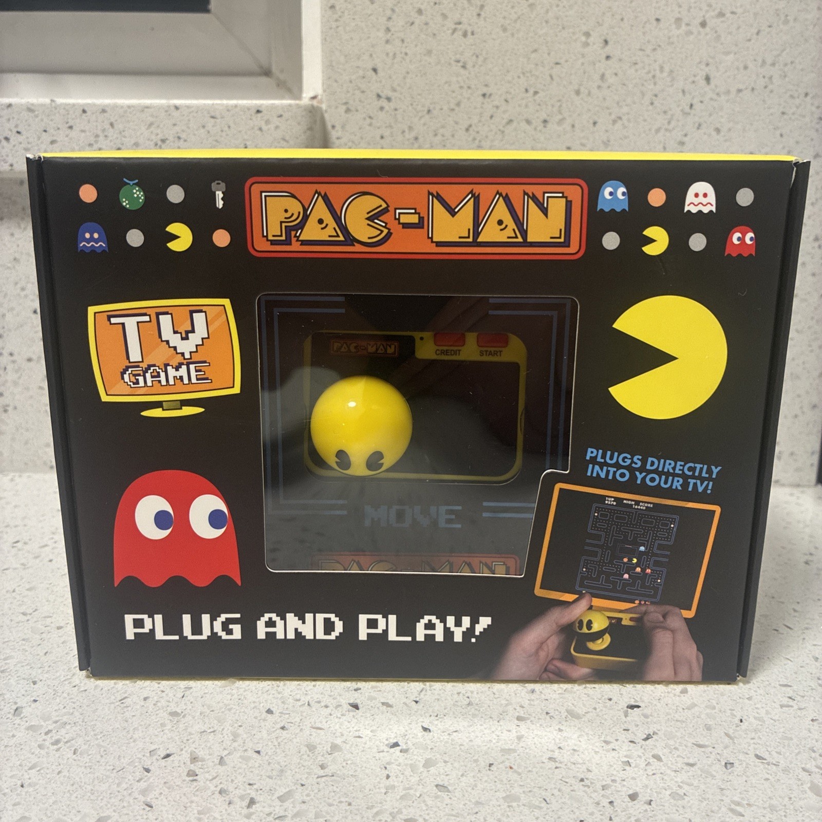 PAC-MAN Plug N Play TV Game w/ Wireless Controller HDMI Dongle NIB PAC-MAN Plug N Play TV Game w/ Wireless Controller HDMI Dongle NIB