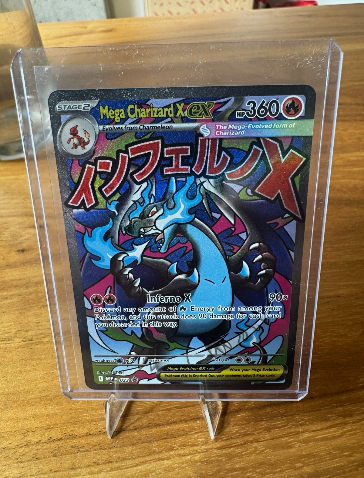 Pokemon TCG Mega Charizard X EX 023 Me: Mega Evolution Promo Holo English 360 Pokemon TCG Mega Charizard X EX 023 Me: Mega Evolution Promo Holo English 360