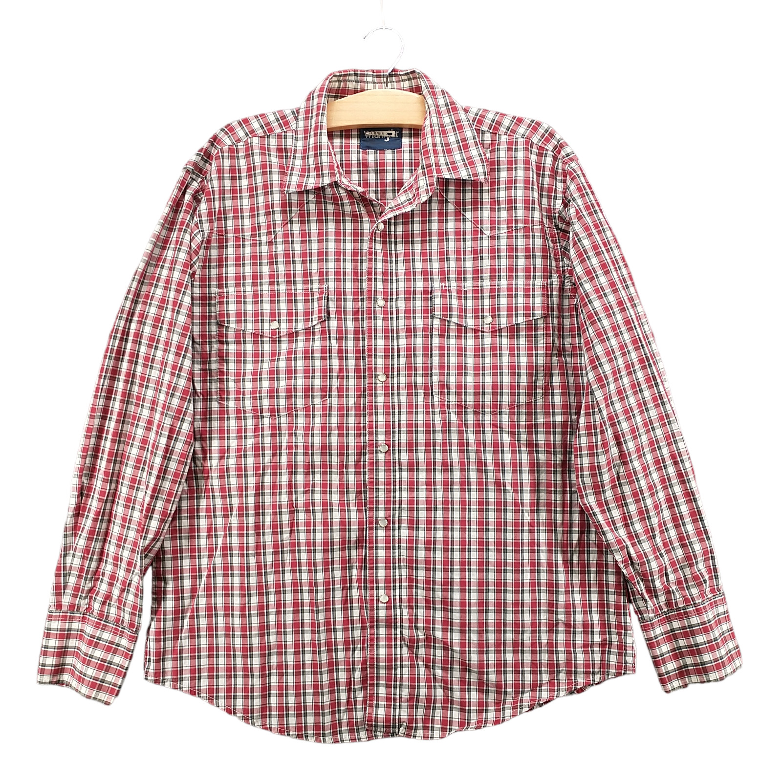 Wrangler Men\'s Western Snap Shirt Long Sleeve Multicolor XL Plaid Flap Pockets