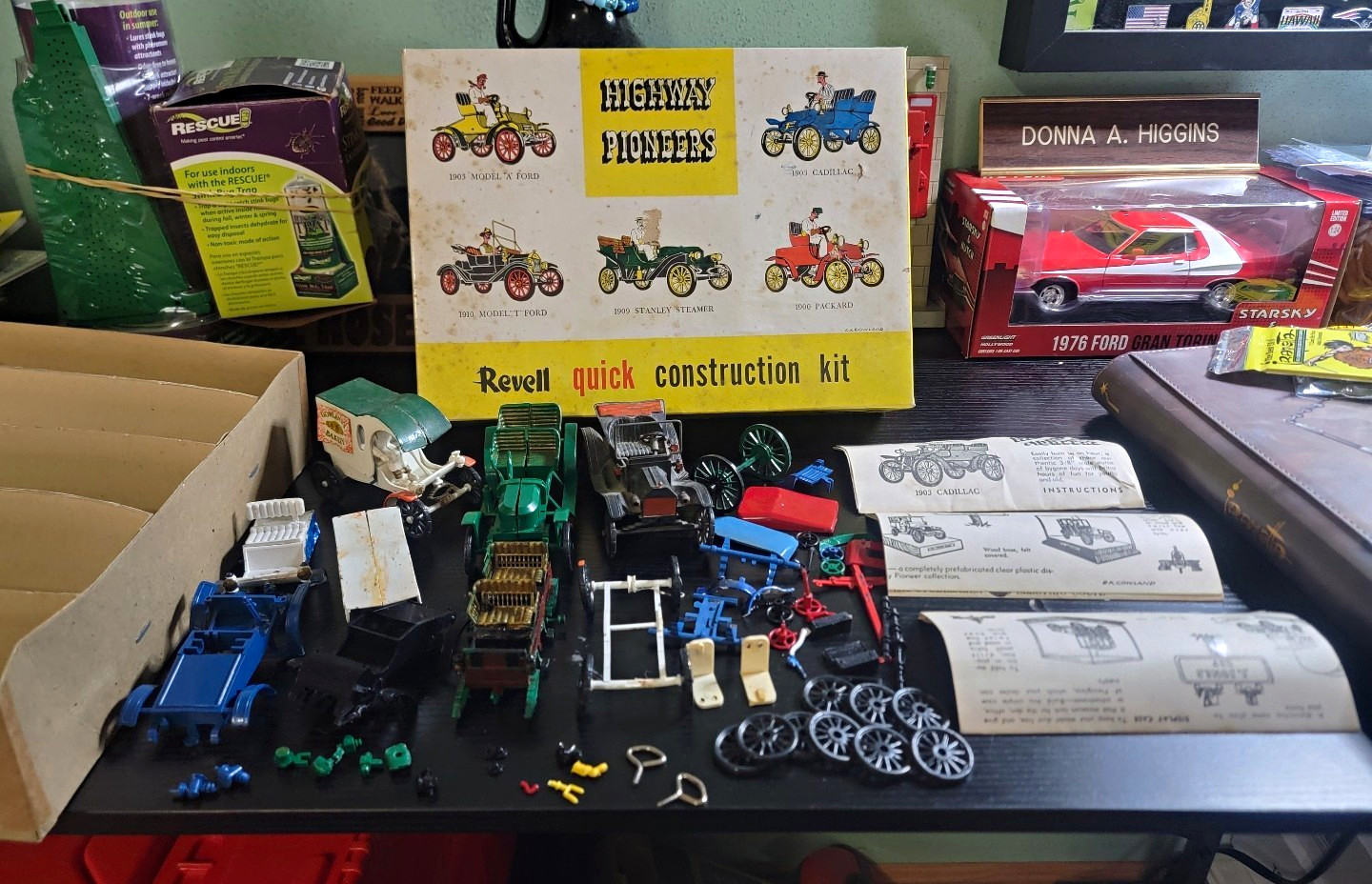 Vintage 1953 Revell Highway Pioneers Model Kit INCOMPLETE, PARTIALY ASSEMBLED