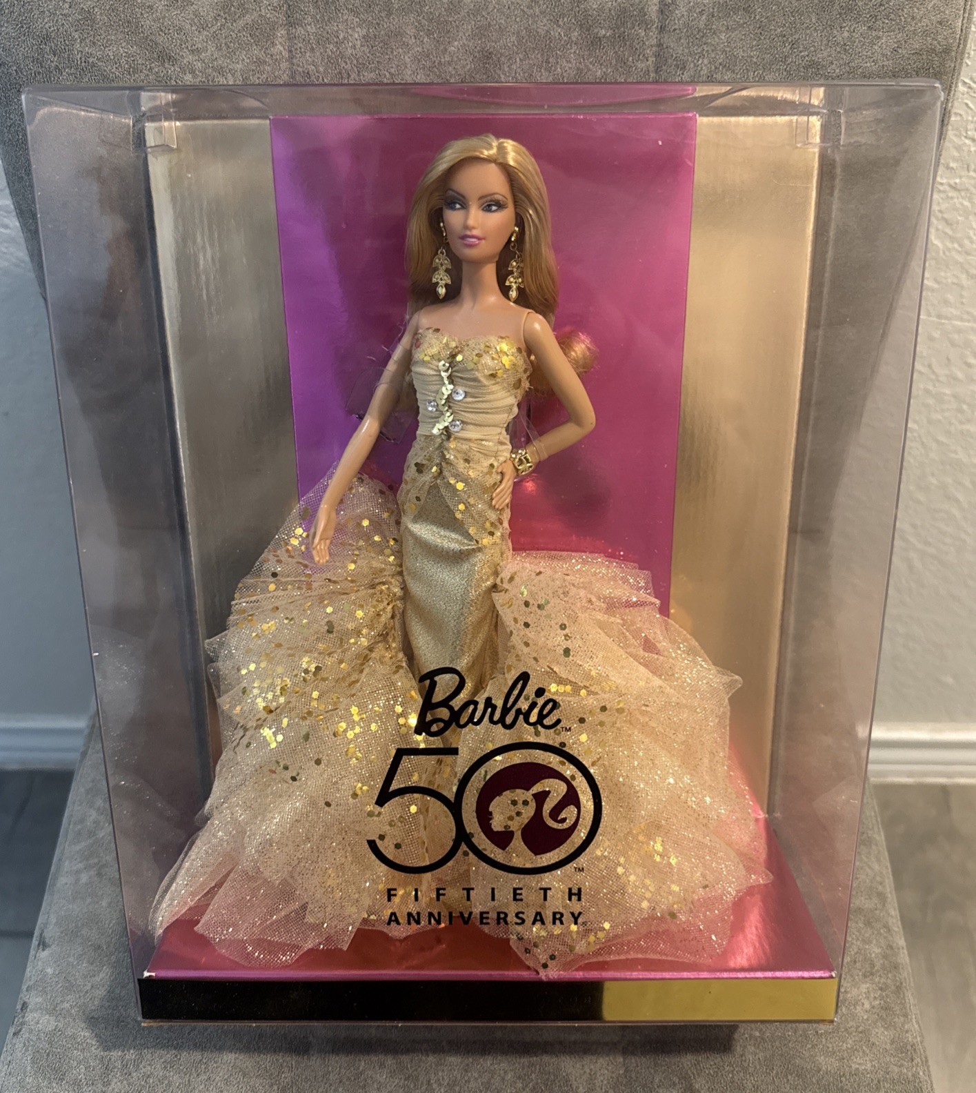 Barbie 50th Fiftieth Anniversary Gold Label Collector Doll N4981 (New In Box)