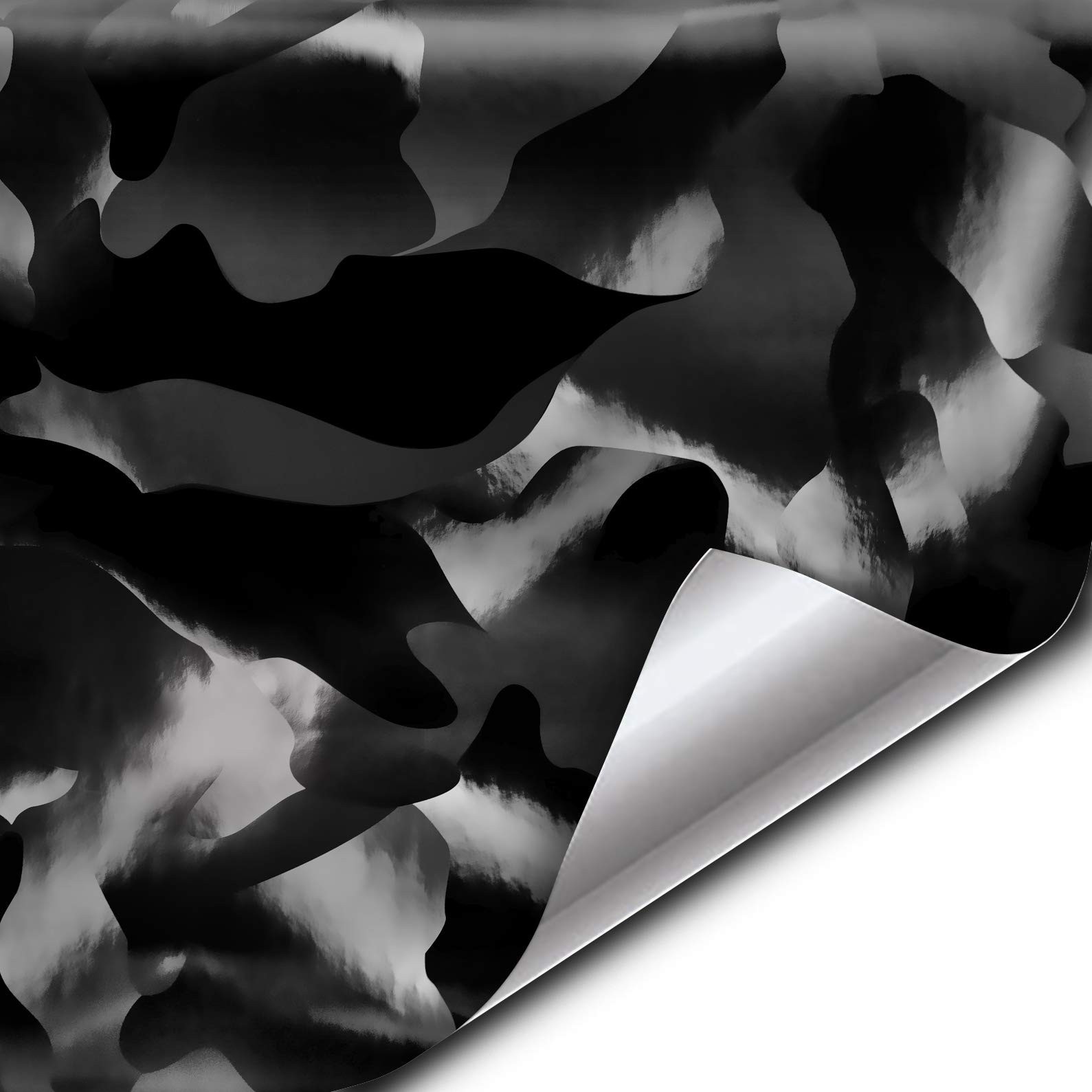 VViViD+ 2020 Edition Black Stealth Large Sized Pattern Camouflage Vinyl Car W... VViViD+ 2020 Edition Black Stealth Large Sized Pattern Camouflage Vinyl Car W...