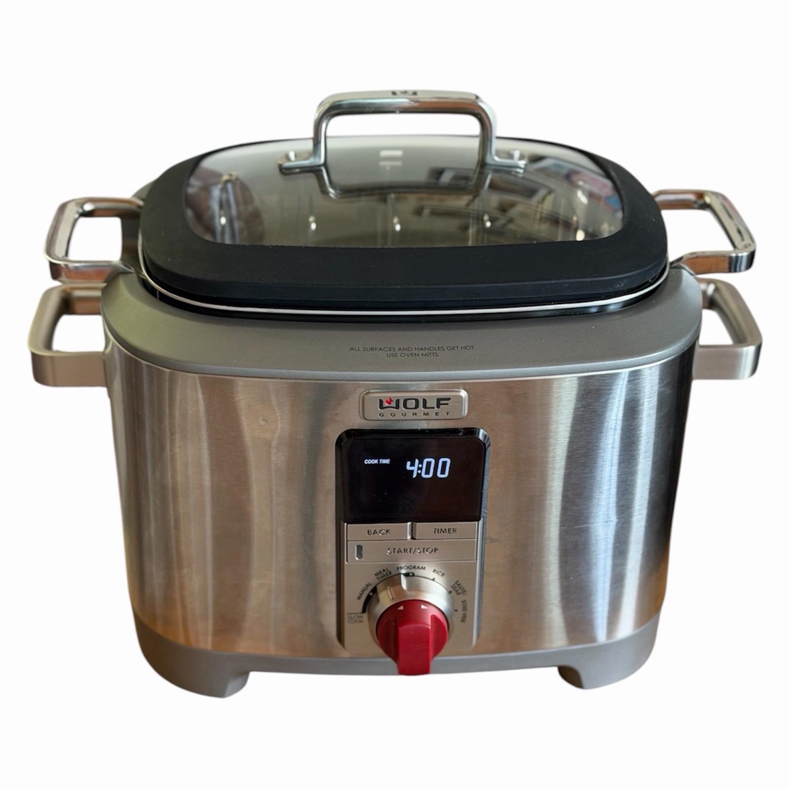 Wolf Gourmet WGSC100S Discontinued 7Qt Multi Cooker Sous Vide Probe & Rack Rare