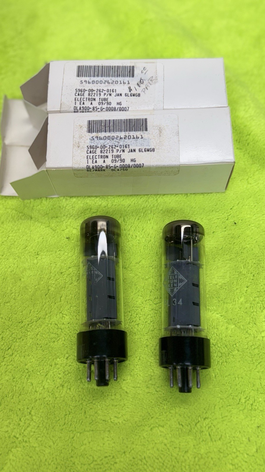 2 X tubes EL34 6CA7 Telefunken matched pair Working Pulls See Pics 🔥🔥 2 X tubes EL34 6CA7 Telefunken matched pair Working Pulls See Pics 🔥🔥