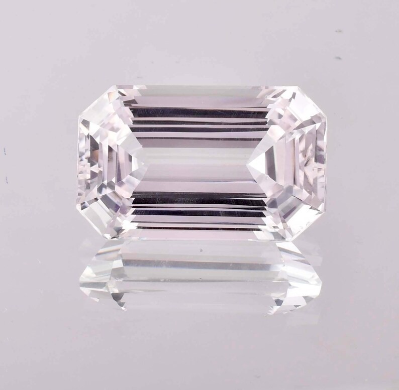 Natural Certified 9.50 Ct  White Ceylon Sapphire Emerald Cut Loose Gemstone
