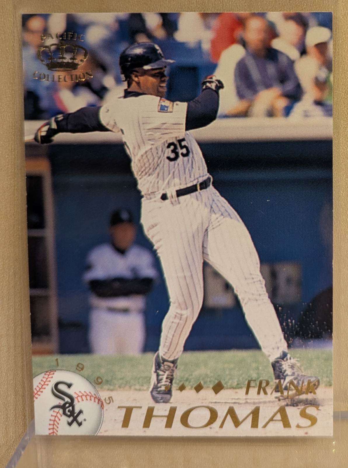 1995 Pacific CROWN COLLECTION #97 Frank Thomas HOF RARE BILINGUAL ISSUE SPANISH
