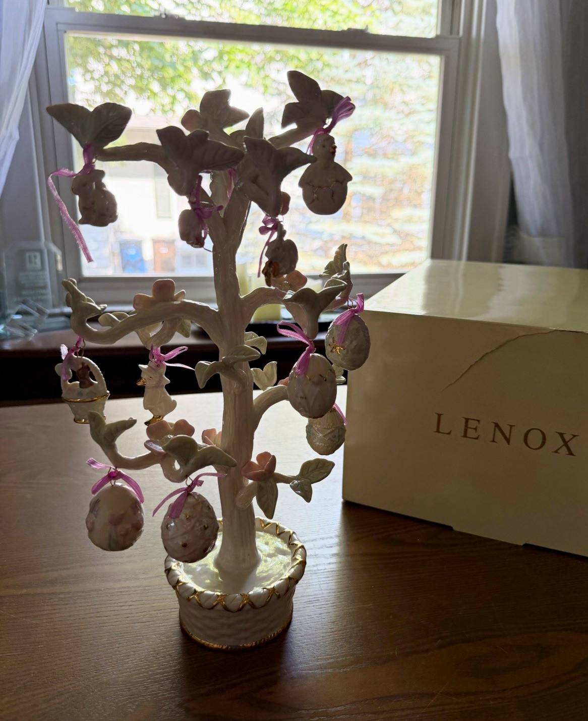 Lenox 2004 Easter Ornament Tree COMPLETE 12 Ornaments Original Box Porcelain Lenox 2004 Easter Ornament Tree COMPLETE 12 Ornaments Original Box Porcelain