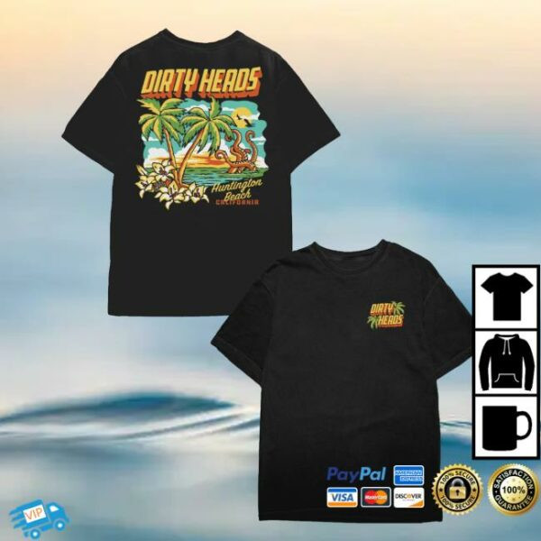 Hot New The Dirty Heads Men Cotton Black 2-Sided Shirt For Fan TD1746