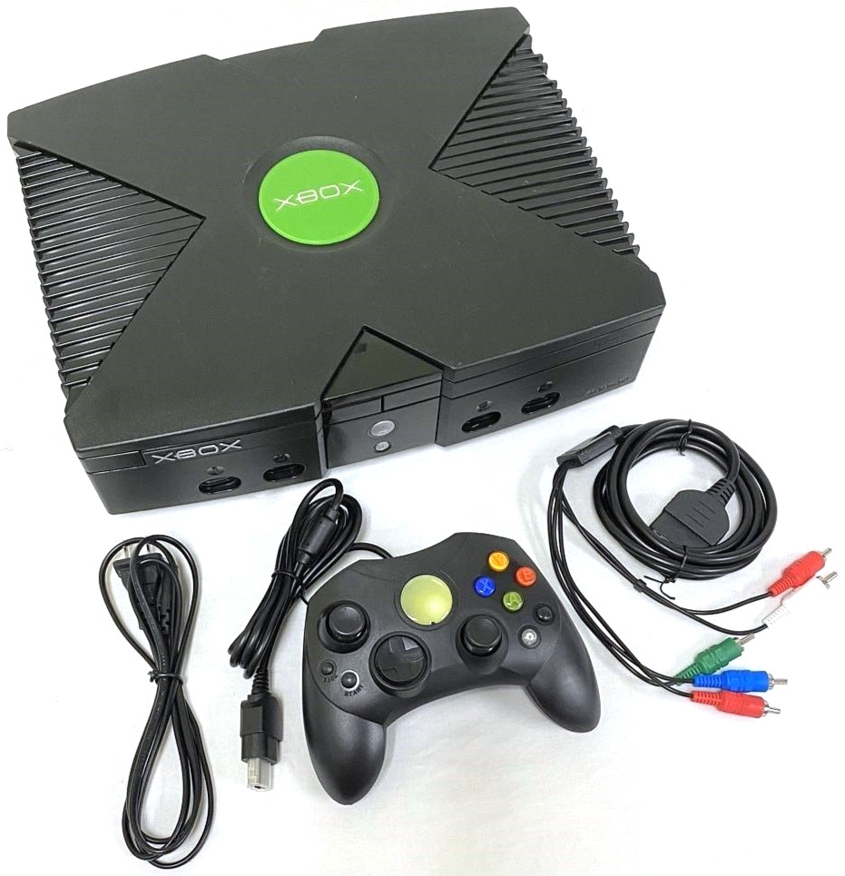 Microsoft Original Xbox Console Bundle System 8gb Black w/ Controller OG Classic Microsoft Original Xbox Console Bundle System 8gb Black w/ Controller OG Classic