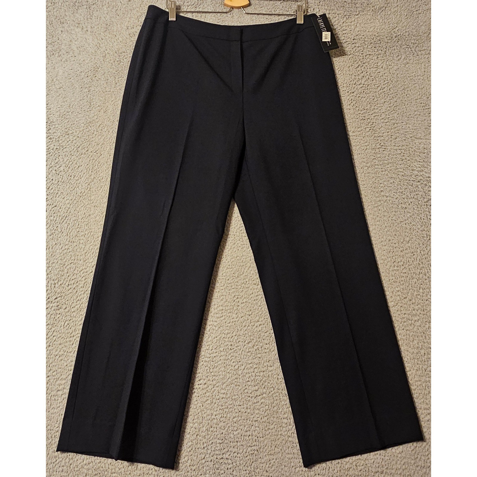 Lafayette 148 New York Womens Navy Wool Blend Straight Leg Dress Pants 14 NEW Lafayette 148 New York Womens Navy Wool Blend Straight Leg Dress Pants 14 NEW