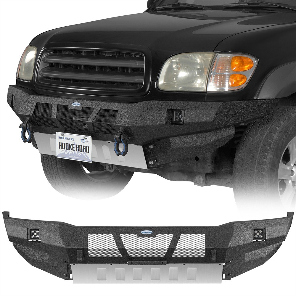 Offroad Steel Front Bumper w/ Skid Plate Fit 2001 2002 2003 2004 Toyota Sequoia