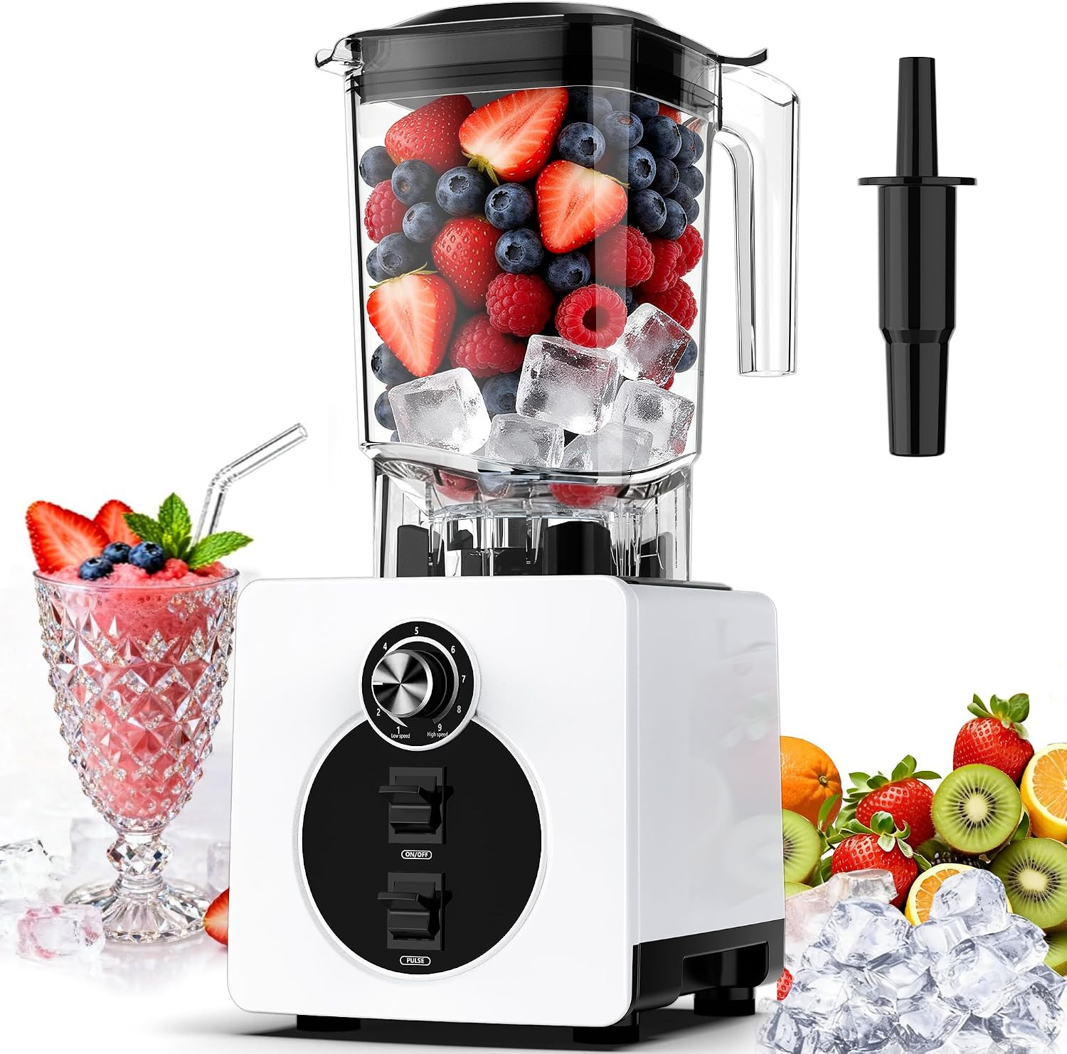 Professional Blender for Smoothies, 2200W Peak Watts,60 Oz Bpa-Free Pitcher, Ble