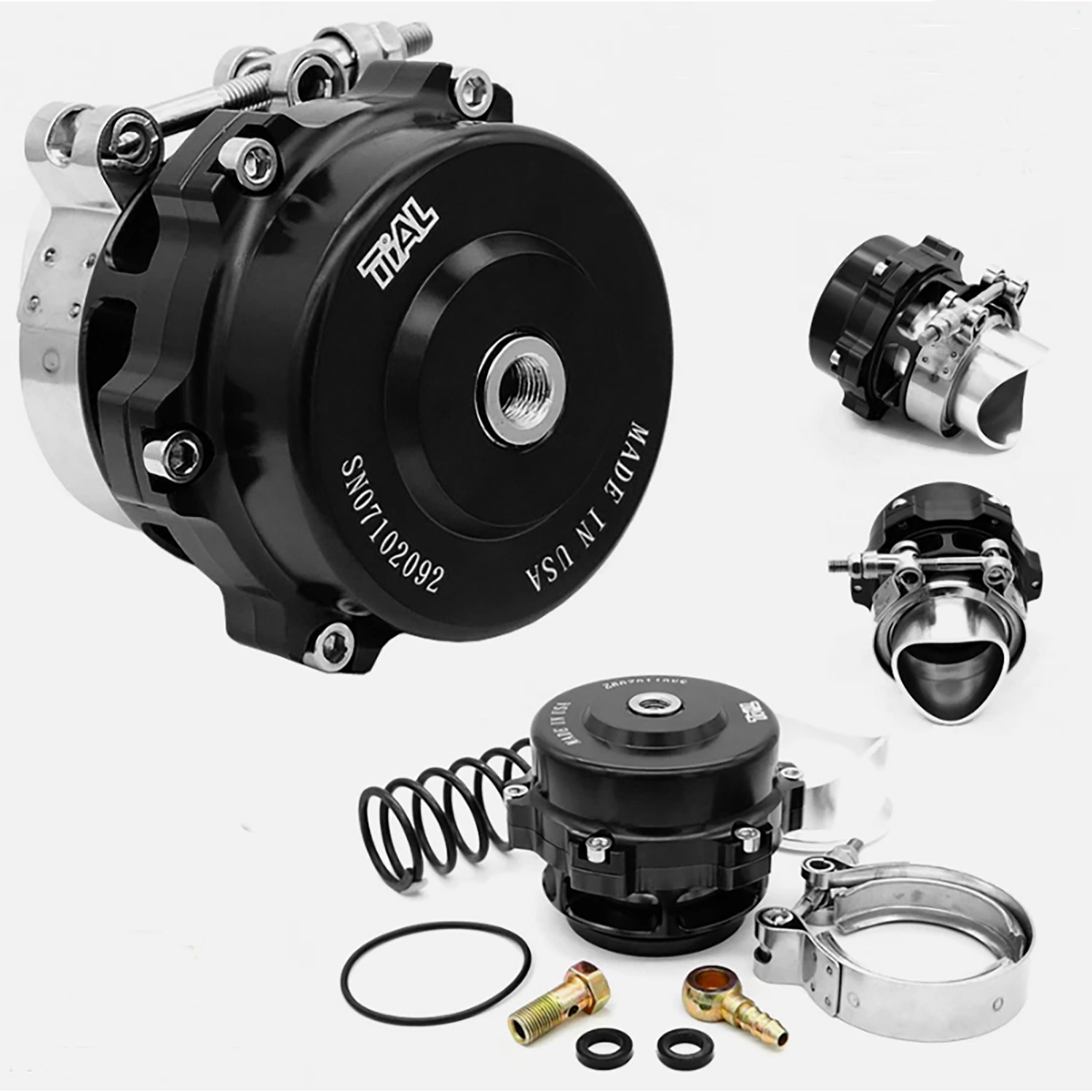 BV50 Series Q Style Blow off Valve BOV 50mm BLACK - Fits TIAL Springs -USA-