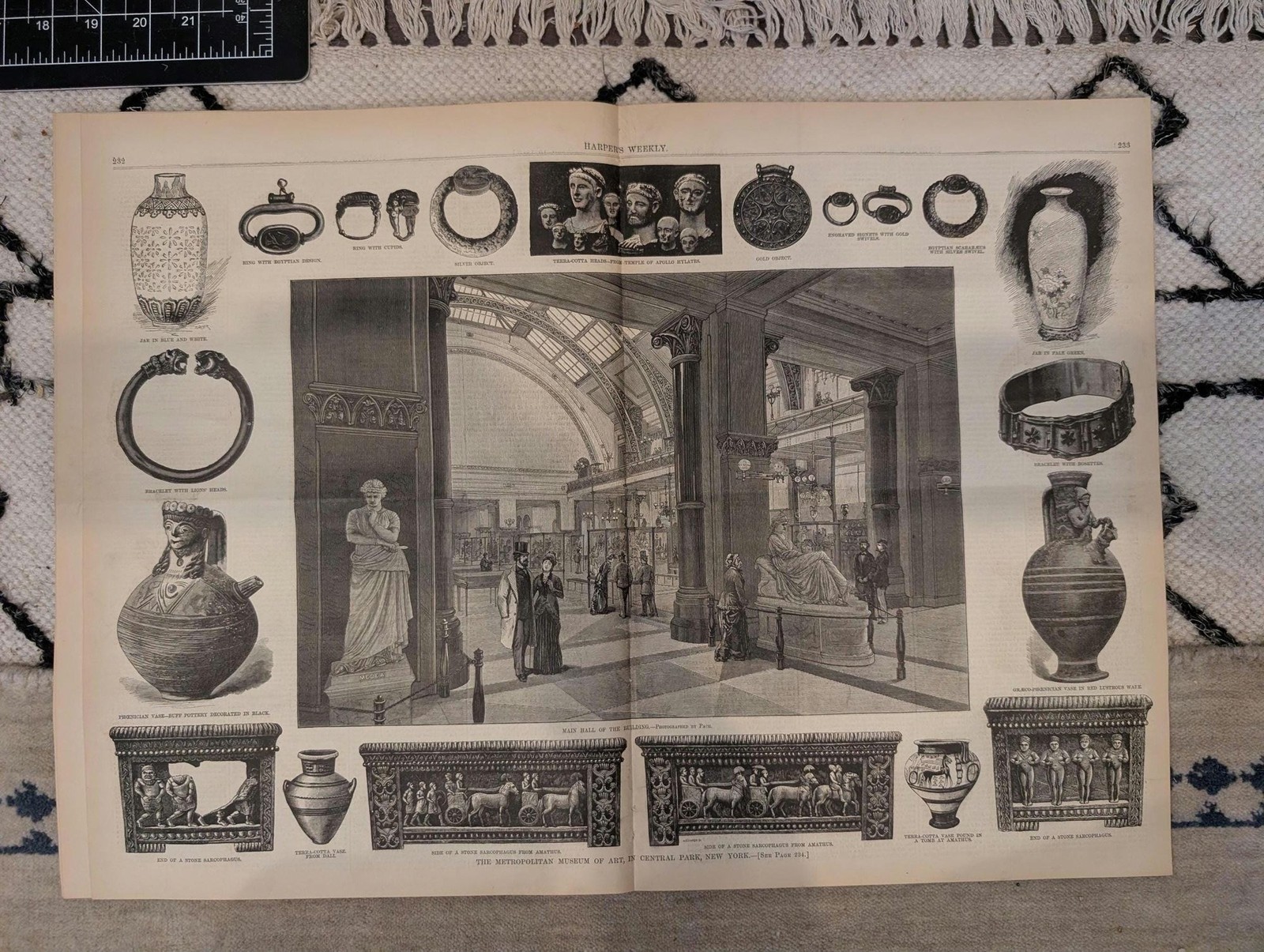 1880 Metropolitan Museum Centerfold, Gowanus —  Harpers Weekly — Nast, Apr 10