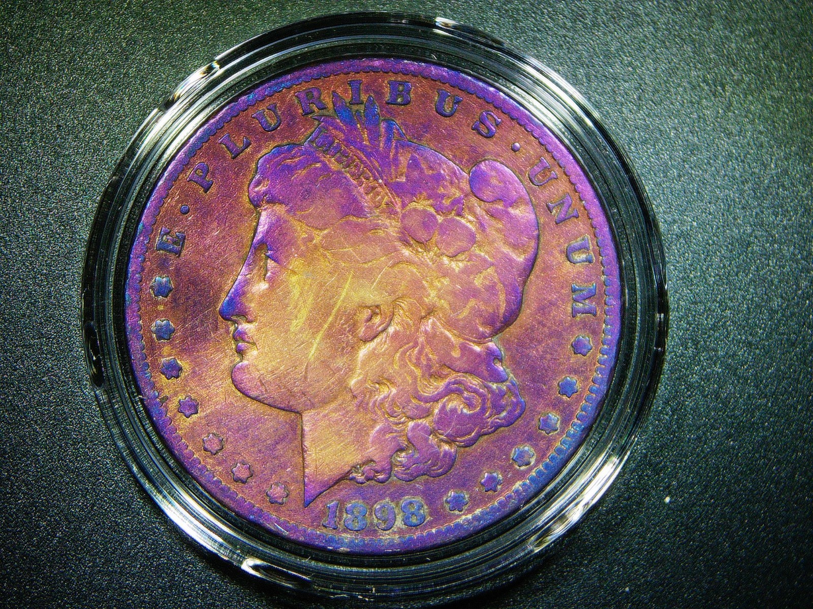 VF+ BEAUTIFULLY TONED 1898-S MORGAN SILVER DOLLAR  COIN M-2217