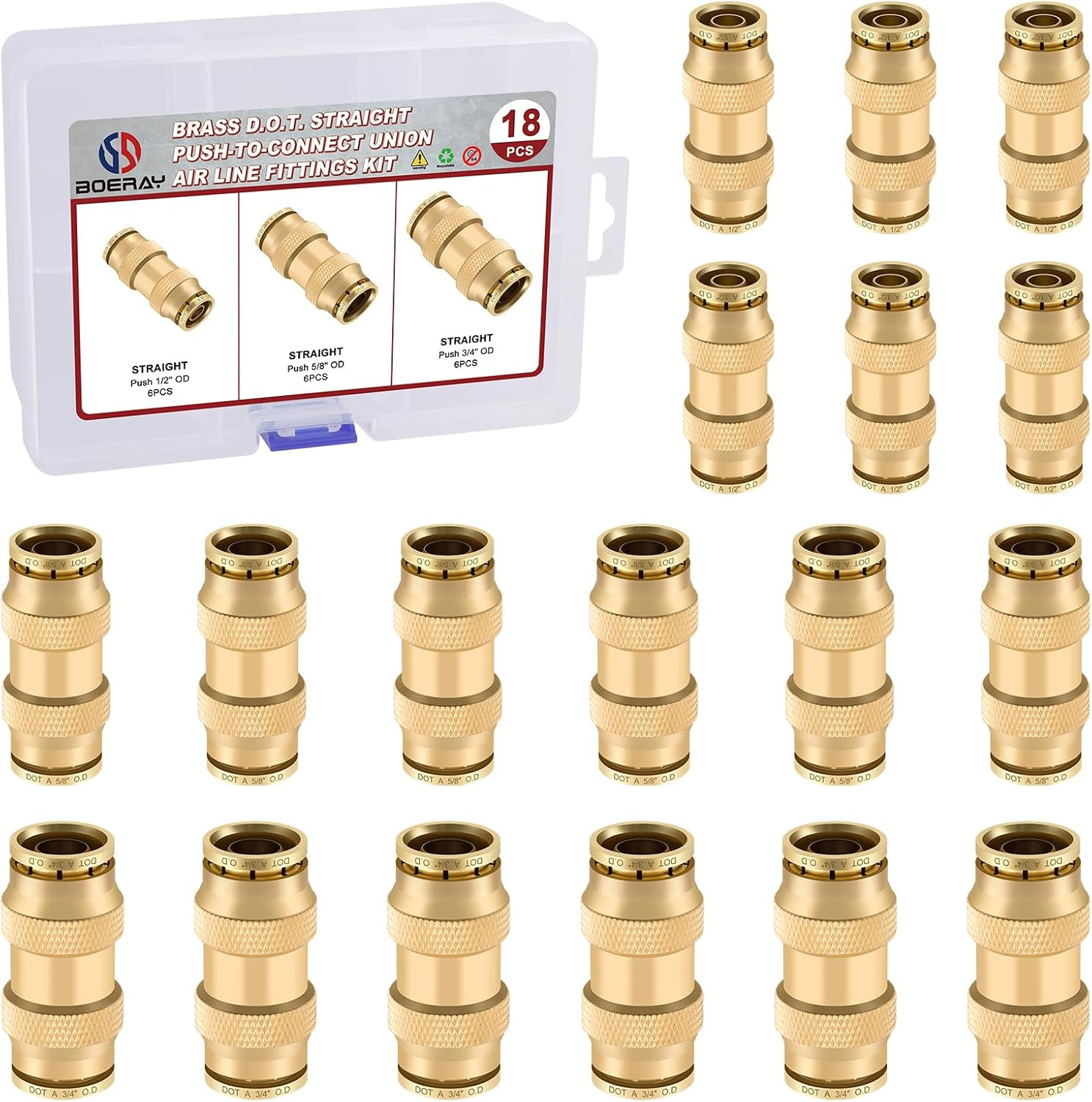 18PCS 1/2