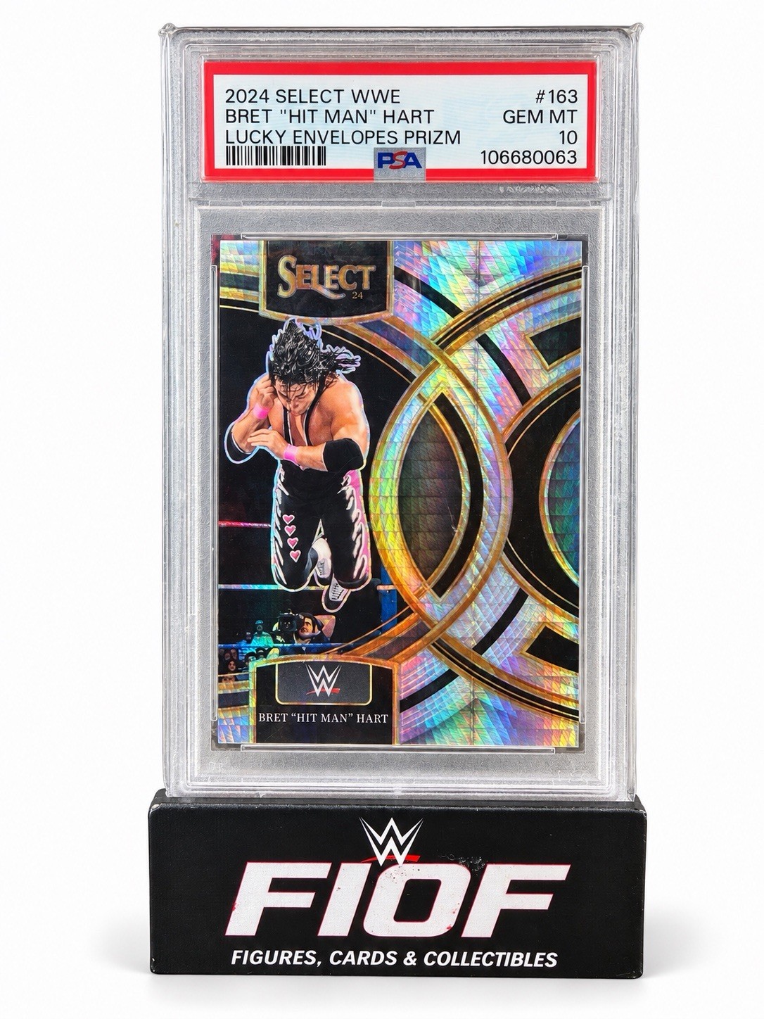 2024 Select WWE Bret “Hit Man” Hart Lucky Envelopes Prizm PSA 10 1/8