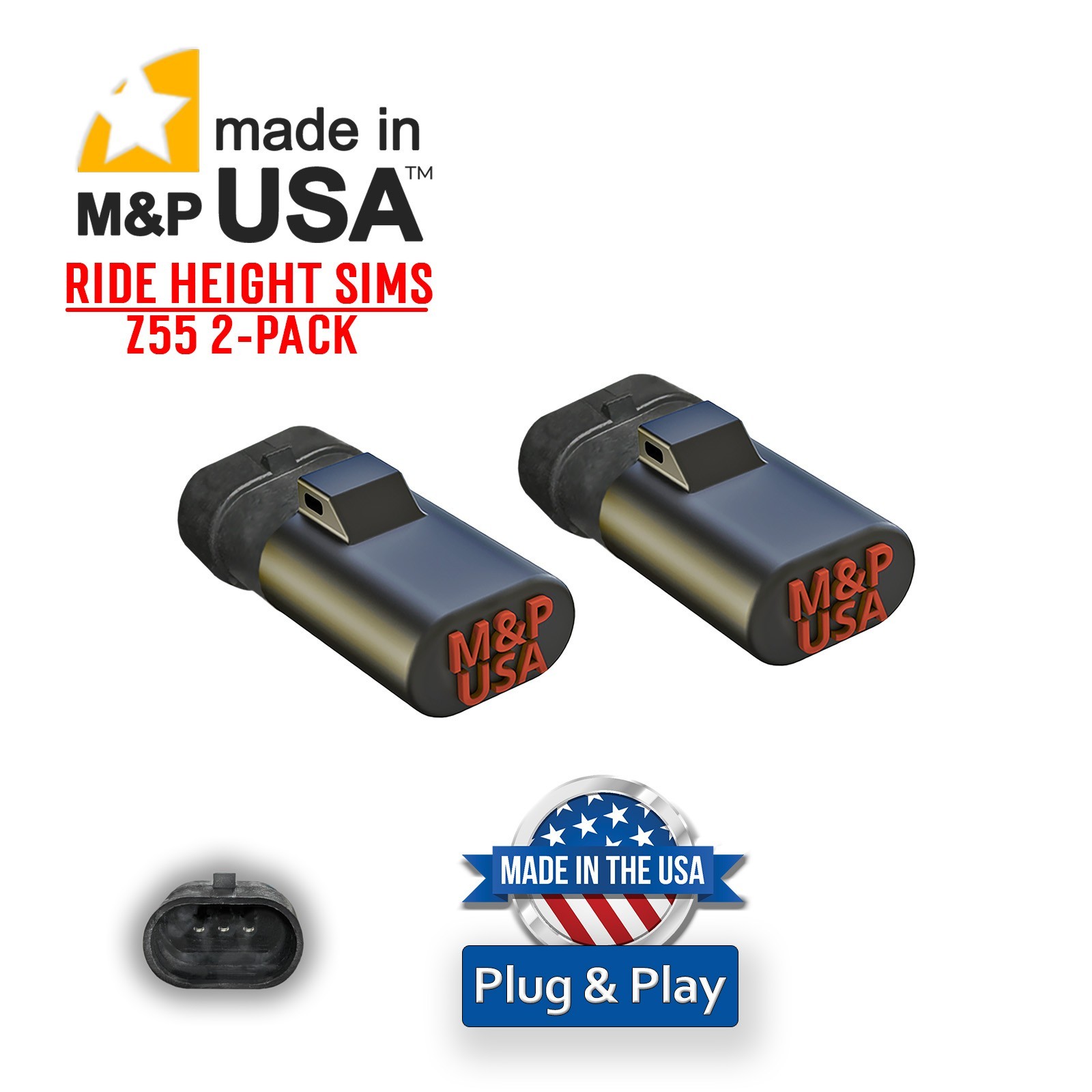 M&P USA GM Autoride Ride Height Sensor Simulator 2PC Z55 2005-13 Chevy Cadillac