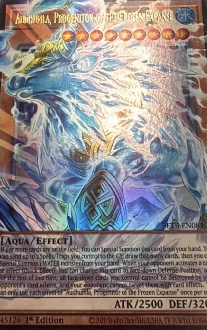 Yugioh Audhumla, Progenitor of the Frozen Expanse BETB-EN081 EXTENDED ART PREORD Yugioh Audhumla, Progenitor of the Frozen Expanse BETB-EN081 EXTENDED ART PREORD