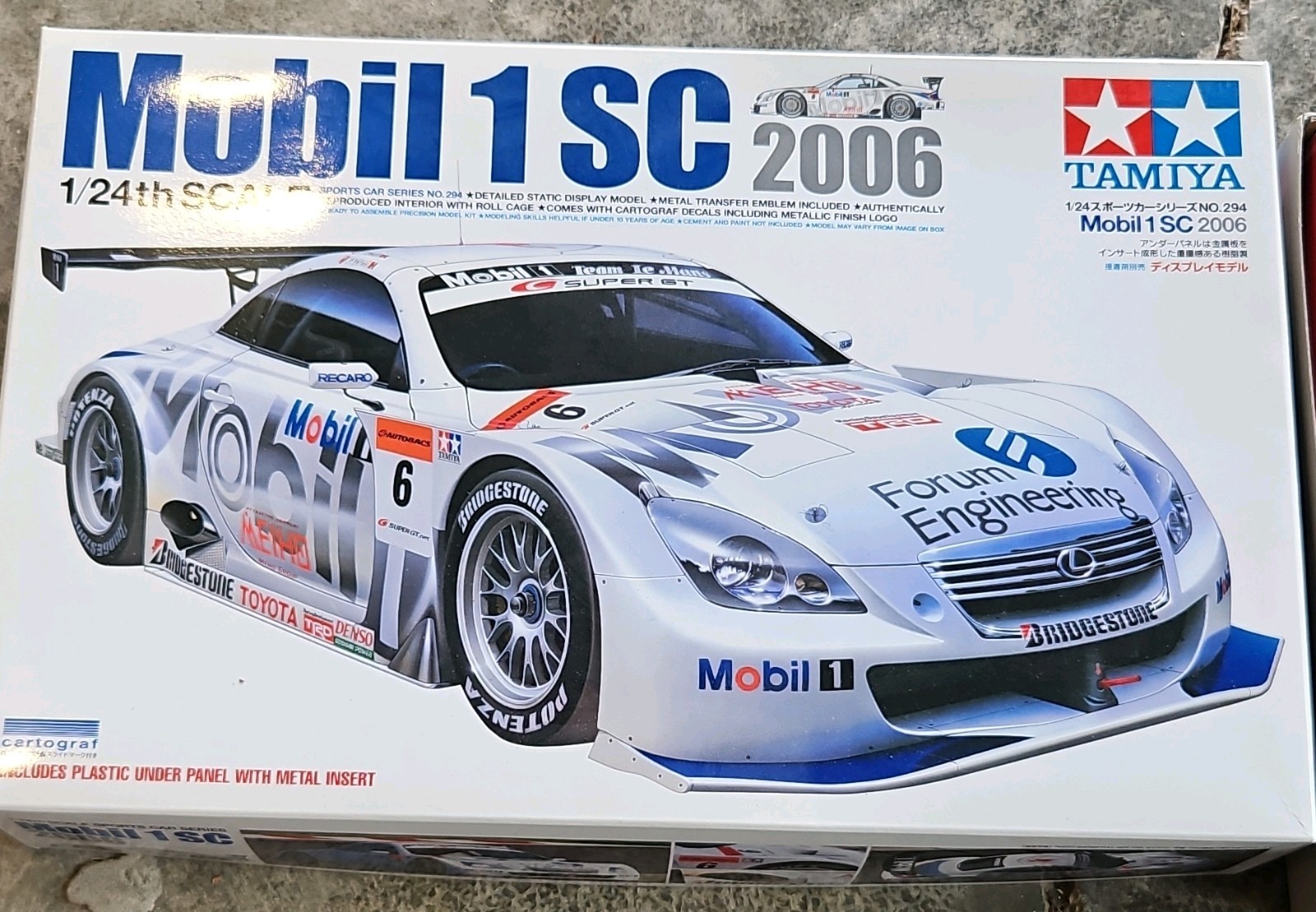 NEW Tamiya 1:24 Mobil 1 SC 2006 Plastic Model Kit w/ Metal Insert Under Panel