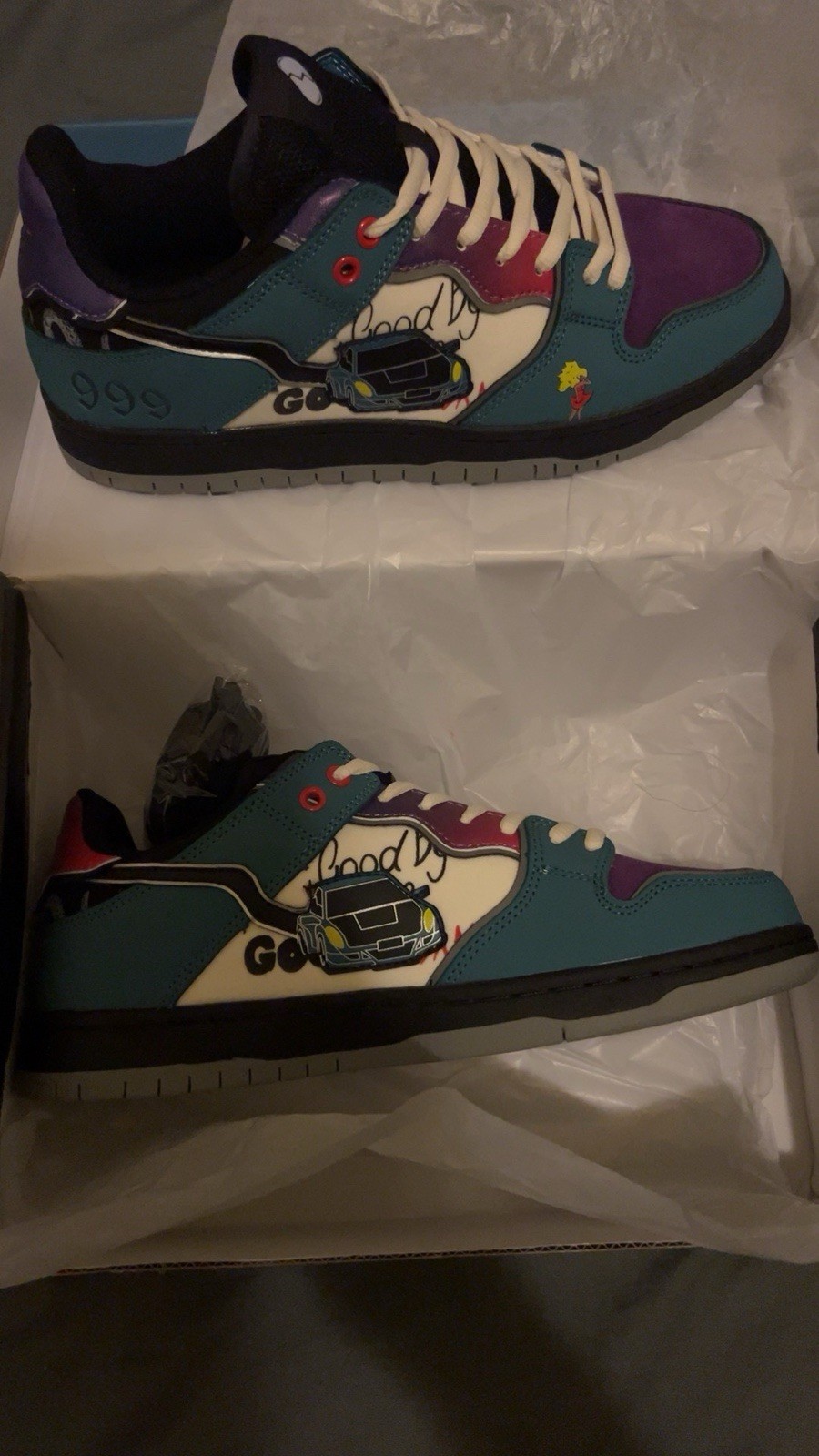 Legacy Drip X JUICE WRLD 999 LIMITED GOODBYE & GOOD RIDDENCE Shoes SIZE 8.5