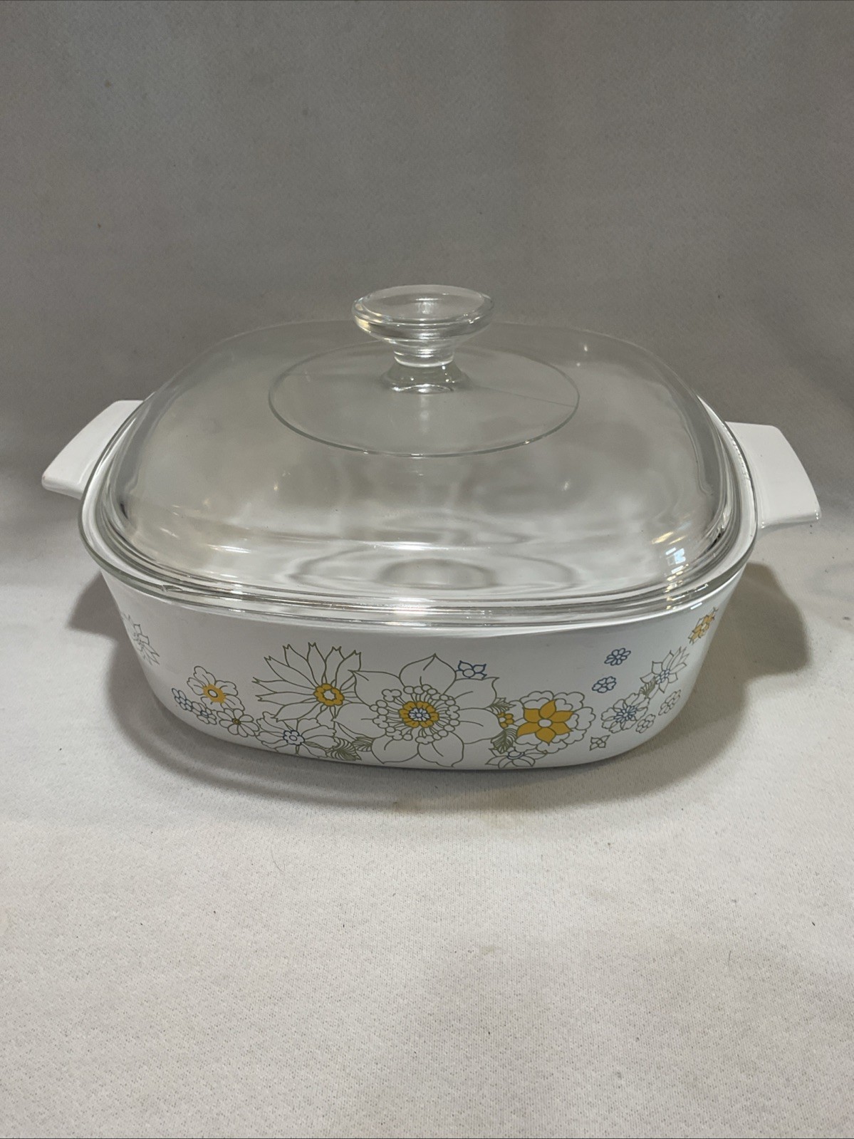 Vintage Corning Ware Floral Bouquet Casserole Dish With Lid A-2-B,  Two Quart