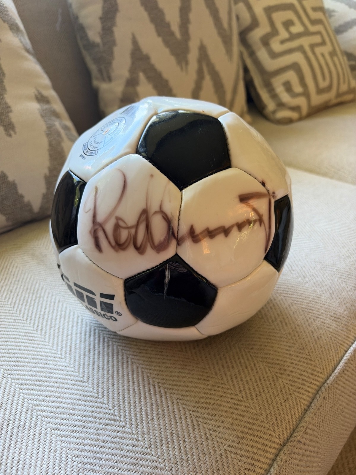rod stewart autographed soccer ball
