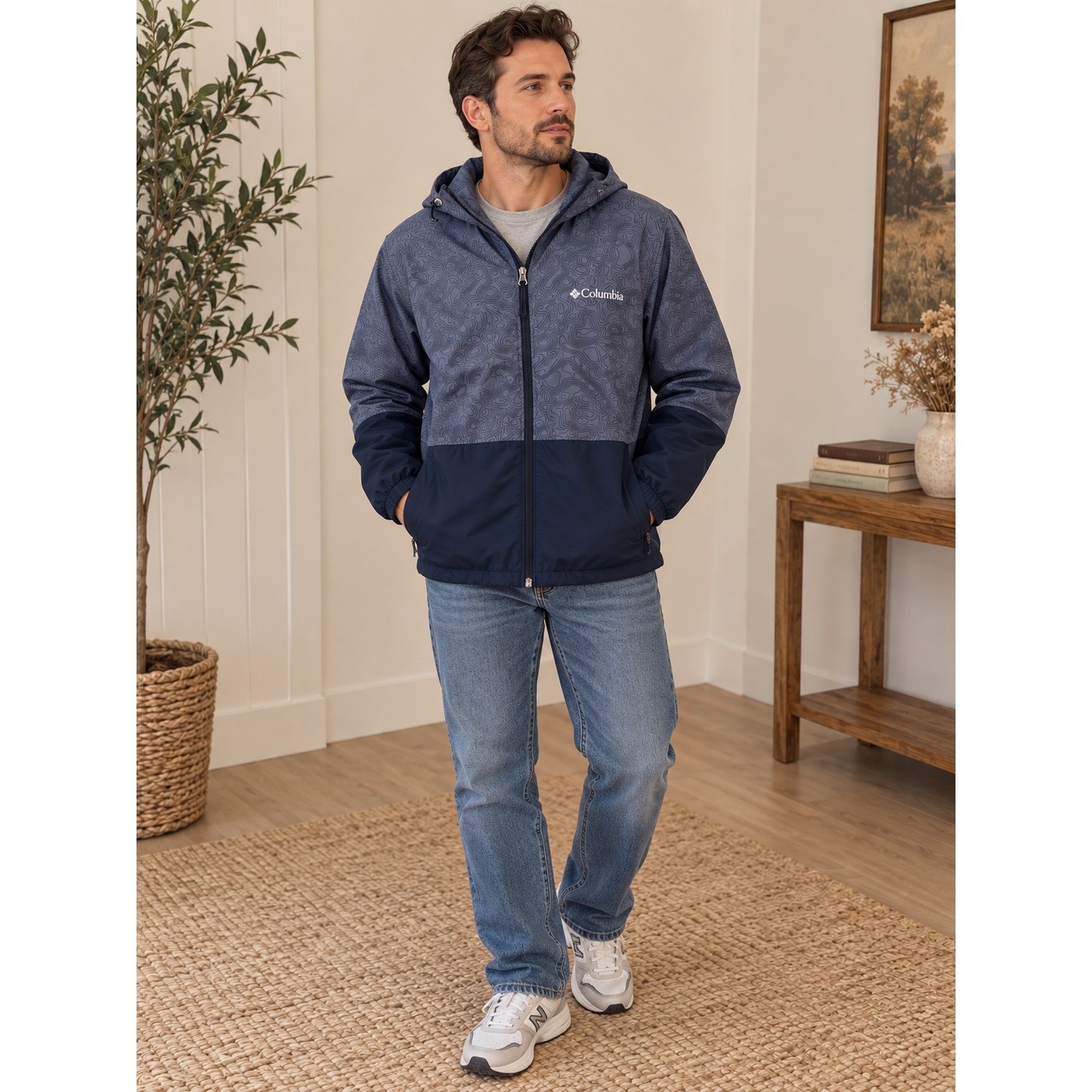Columbia Men\'s Roan Mountain Rain Jacket  – Size L