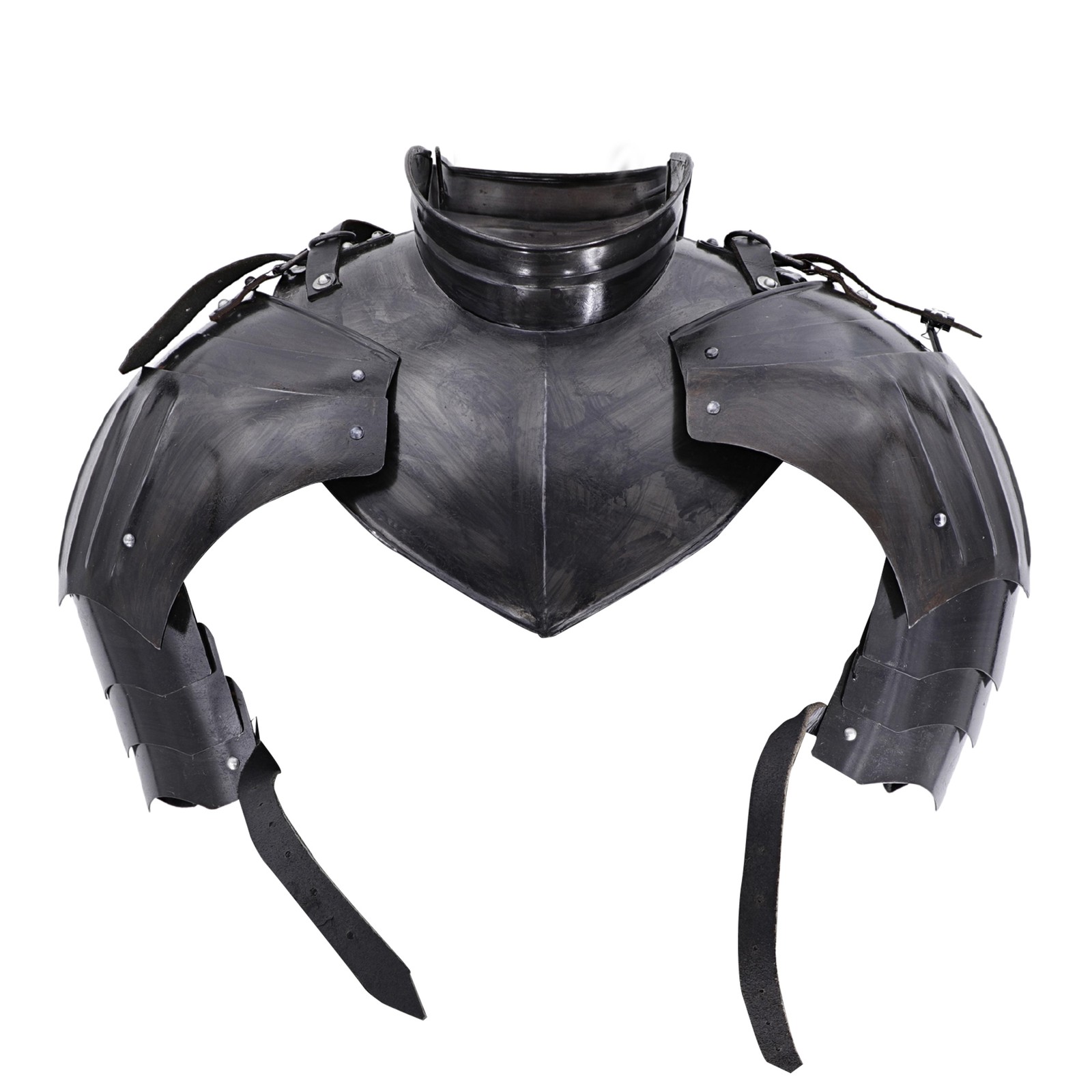 Medieval Iron Gorget Spaulders Arm Shoulder Set Viking Crusader Larp Pauldrons Medieval Iron Gorget Spaulders Arm Shoulder Set Viking Crusader Larp Pauldrons