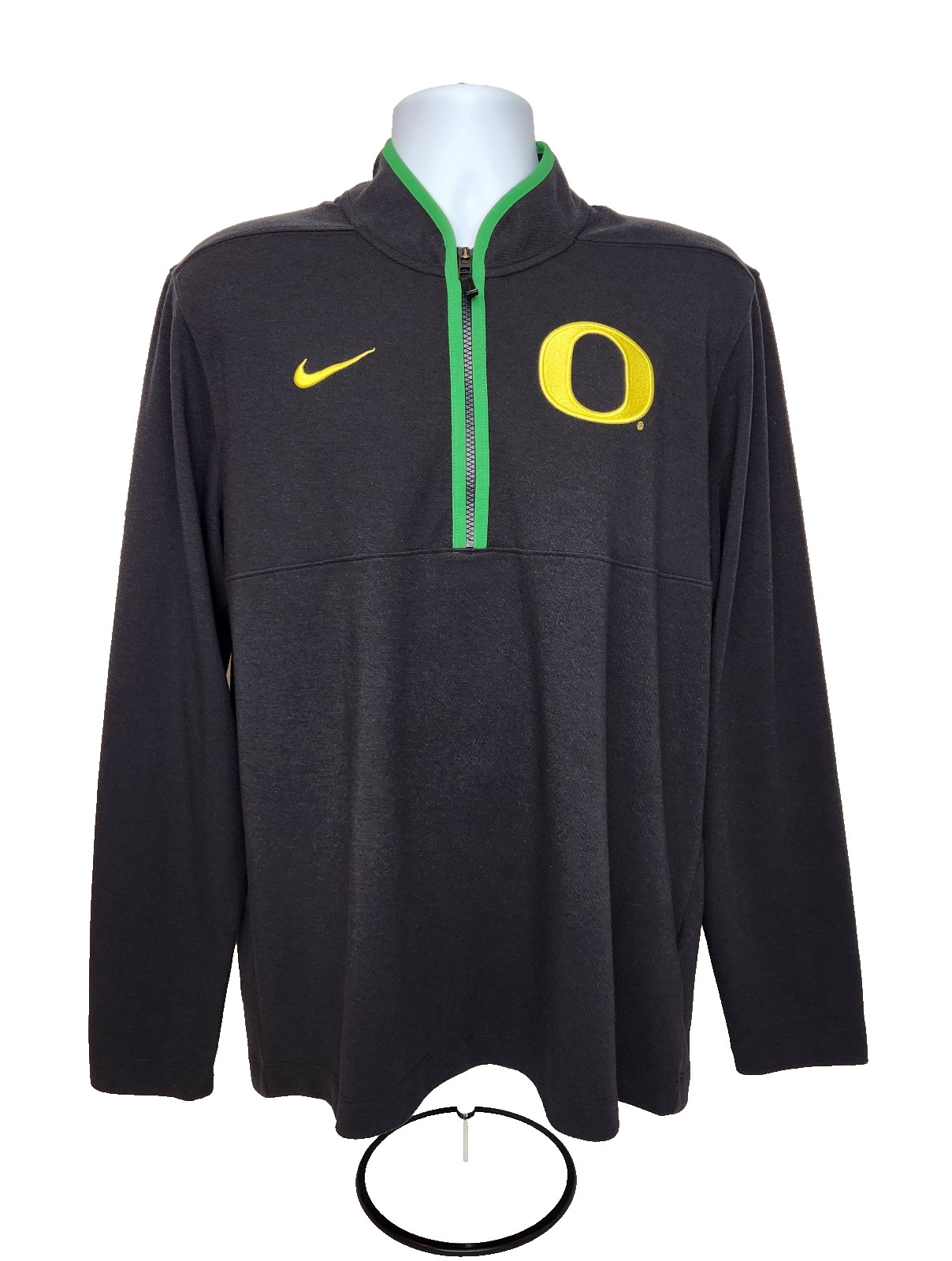 Oregon DUCKS Football TEAM ISSUED Nike Dri-Fit 1/4 Zip JACKET Men\'s L Oregon DUCKS Football TEAM ISSUED Nike Dri-Fit 1/4 Zip JACKET Men\'s L