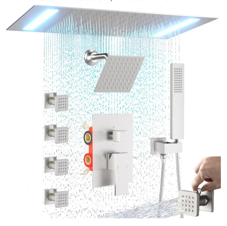 Dual Rain LED Shower System, 14\
