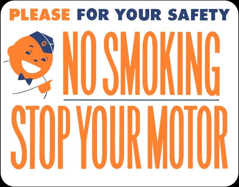 Union 76 Gas Station No Smoking DIECUT NEW 28