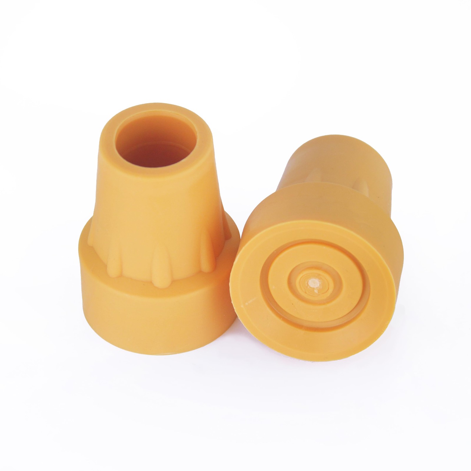 Crutch Tips 2 Pcs, Replacement Medical Drive Cane Tips, 7/8 Inch (Yellow, 2 pcs)