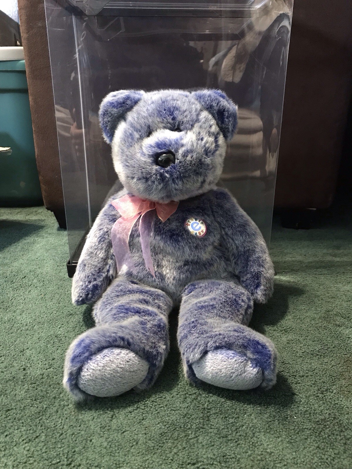 TY Beanie Baby Buddy 1998 PRINCESS Diana Purple Bear RETIRED Large 14\