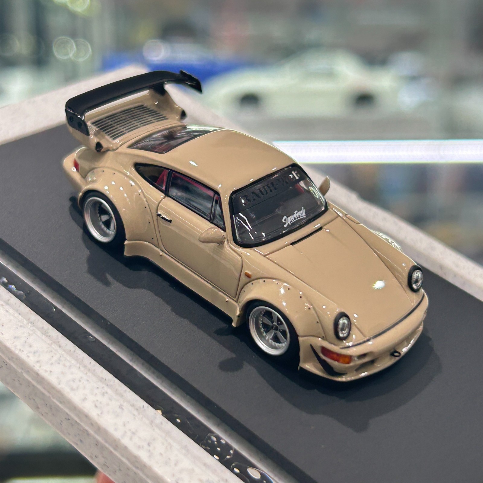 TimeMicro 1/64 RWB 964 GT Show Suzhou Limited Beige Diecast Car Model