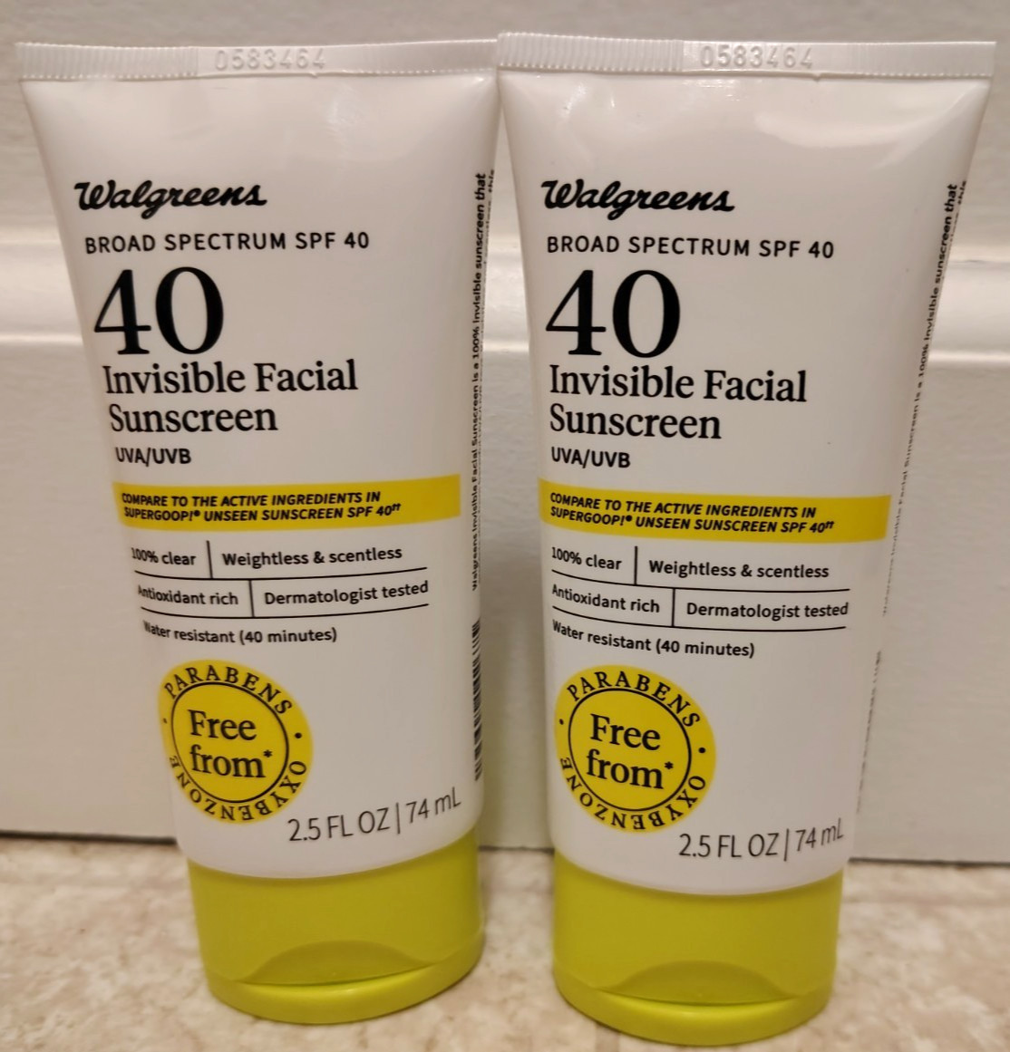 2x Walgreens Invisible Facial Sunscreen SPF 40 – Broad Spectrum, Clear, 2.5 oz 2x Walgreens Invisible Facial Sunscreen SPF 40 – Broad Spectrum, Clear, 2.5 oz