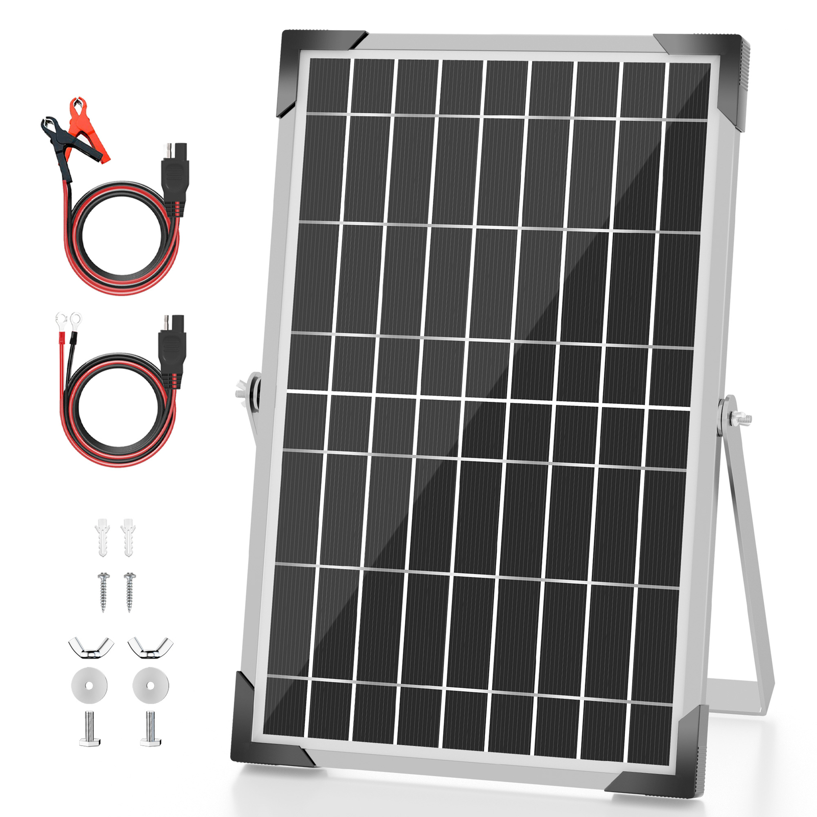 10W-50W 12V Solar Battery Trickle Charger for RV & Boat - Solar Panel Maintainer
