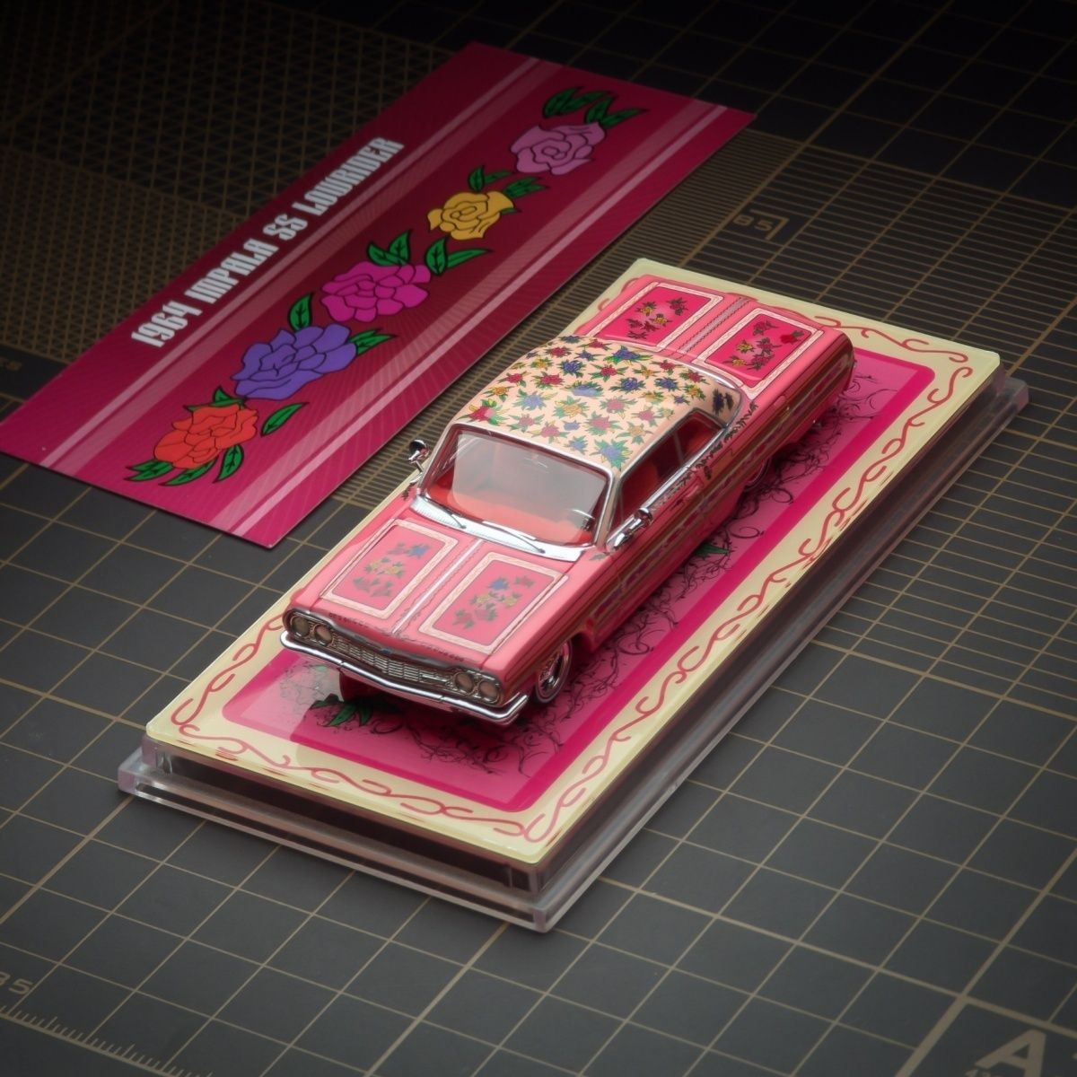 97M 1:64 Corona Impala SS 1964 Lowrider Hydraulic Chassis Diecast Model Car