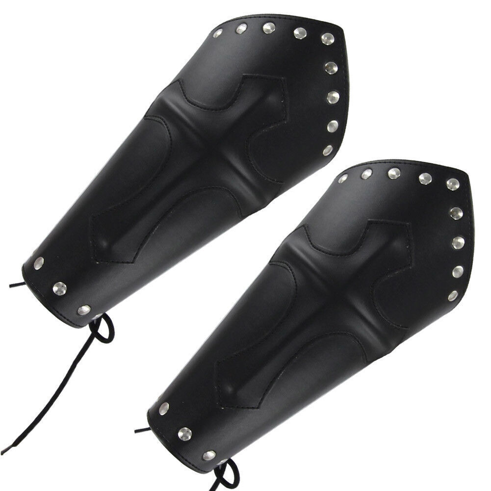 Medieval Complete Faith Archer Leather Bracers - Handcrafted LARP Armor Medieval Complete Faith Archer Leather Bracers - Handcrafted LARP Armor