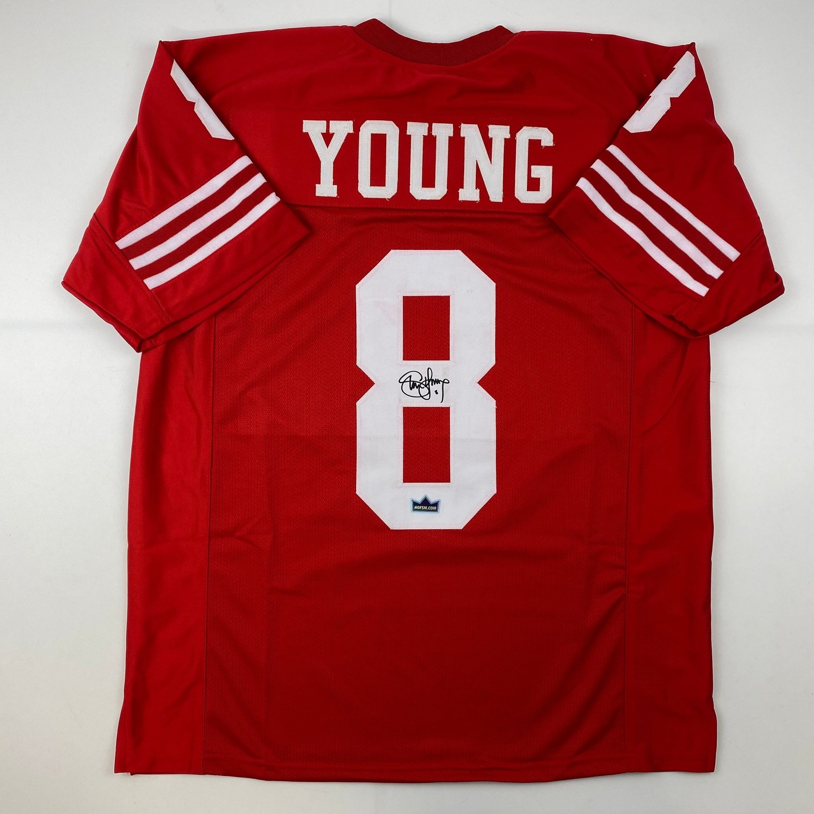 Facsimile Autographed Steve Young San Francisco Red Jersey Size Men\'s XL Facsimile Autographed Steve Young San Francisco Red Jersey Size Men\'s XL
