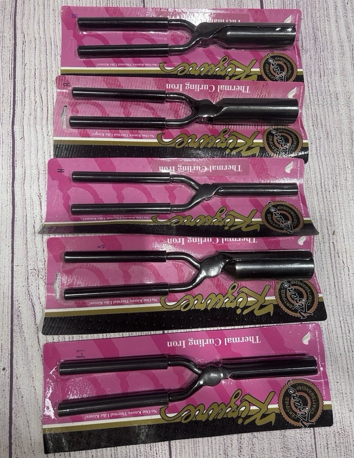 5pc.Vintage Kizure Professional Thermal Curling Irons ,barrels Only Marcel Irons