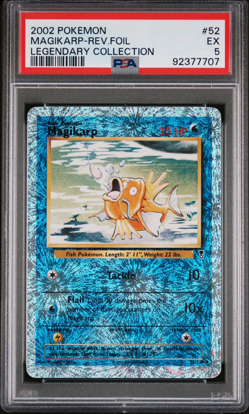 2002 Pokemon Legendary Collection Magikarp #52 Reverse Holo PSA 5 WOTC