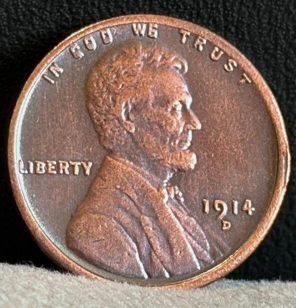 1914-D Lincoln Wheat Cent Penny Rare Sought After Year As shown in the figure 1914-D Lincoln Wheat Cent Penny Rare Sought After Year As shown in the figure