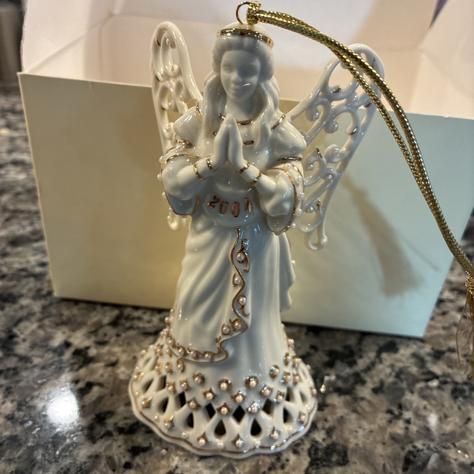 Lenox 2004 Annual Angel Christmas Ornament HTF