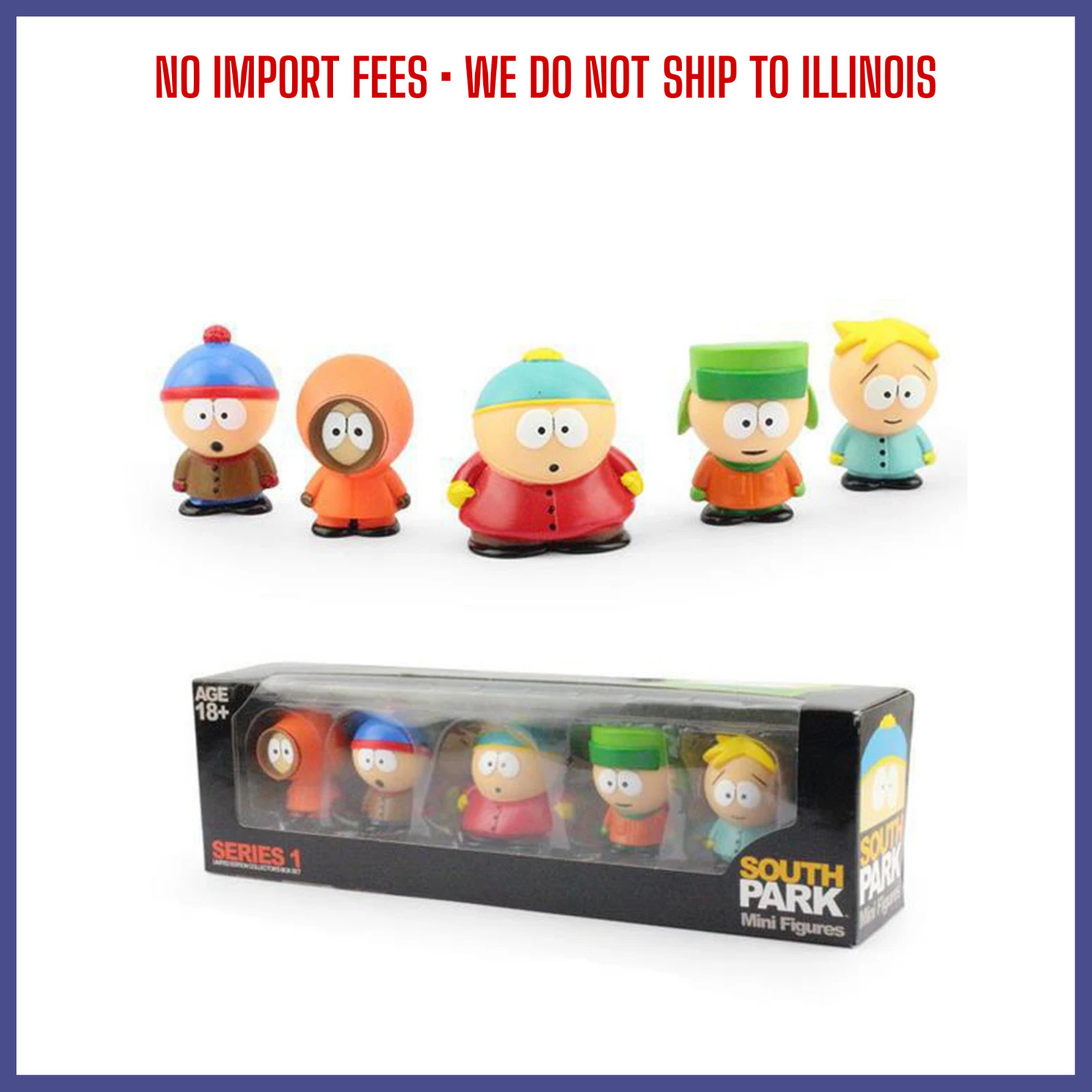 6cm 5PCS South Park Action Figures Stan Eric Creative Model Toy Home Decor Gift