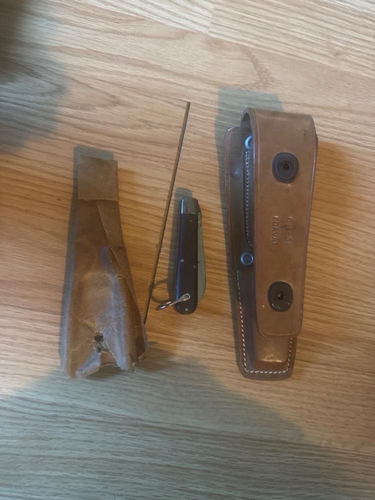 NOS Vintage Military TE-33 Lineman Kit CS-34 Forval Pouch TL-29 Knife Cosmoline